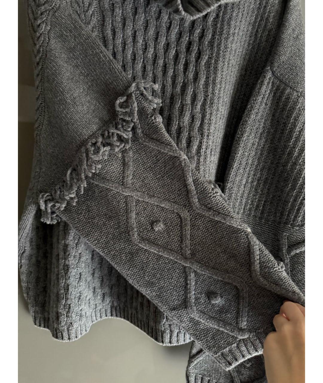 MAX MARA Серый шерстяной джемпер / свитер, фото 5