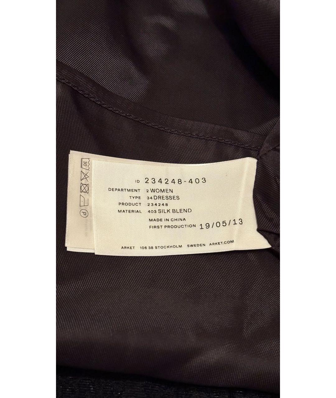 ARKET Черное шелковое повседневное платье, фото 6