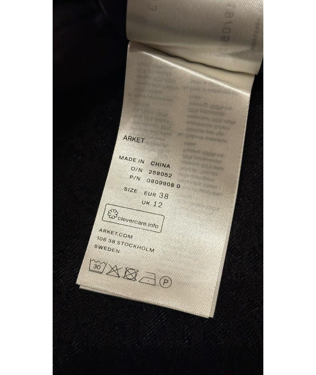 ARKET Черное шелковое повседневное платье, фото 7
