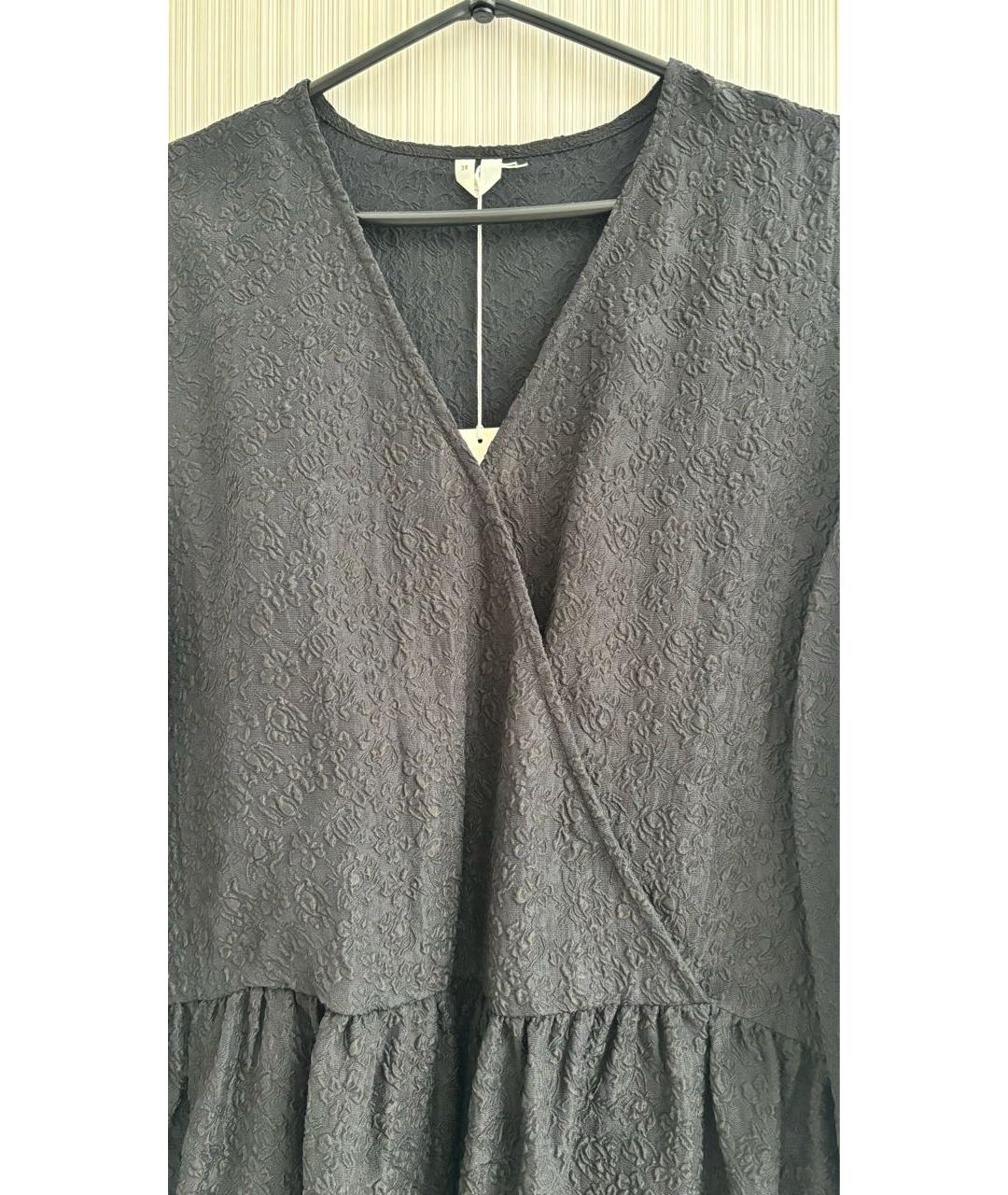 ARKET Черное шелковое повседневное платье, фото 4