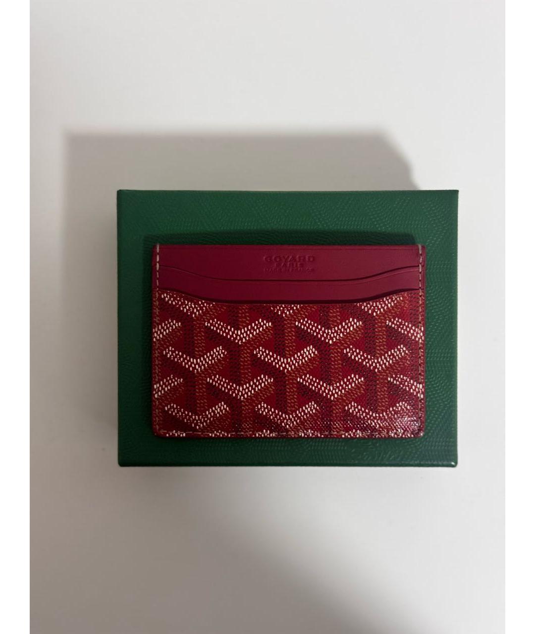 GOYARD Красный кожаный кардхолдер, фото 3