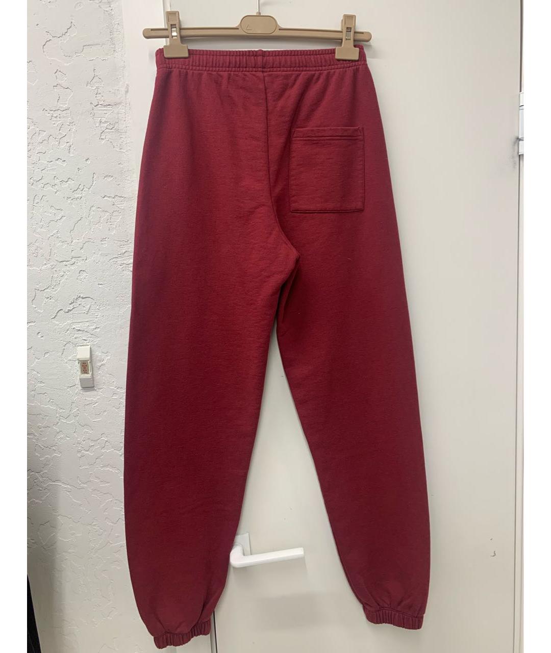 SPORTY AND RICH Красные хлопковые брюки широкие, фото 2