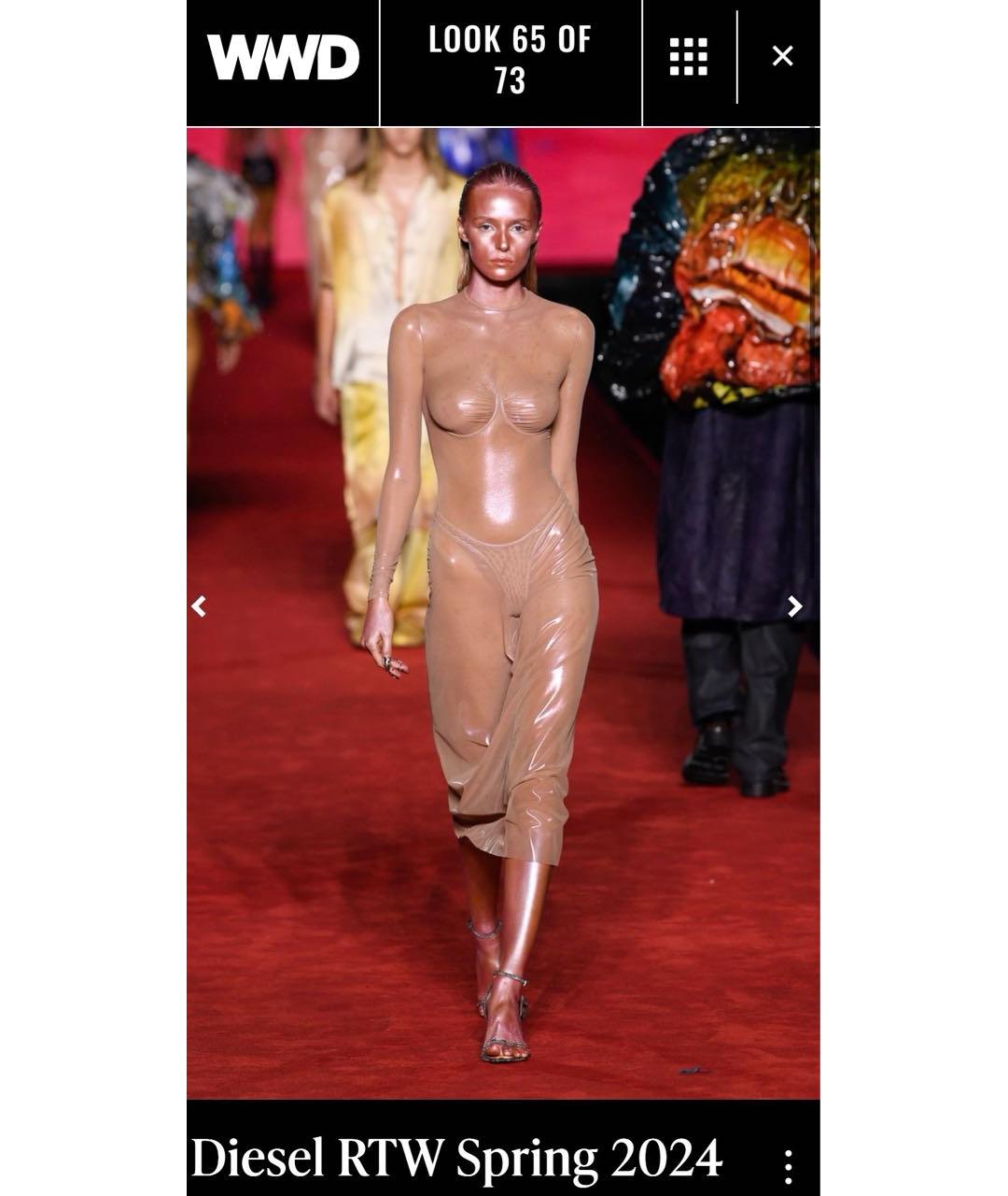 DIESEL Бежевое полиамидовое боди, фото 2