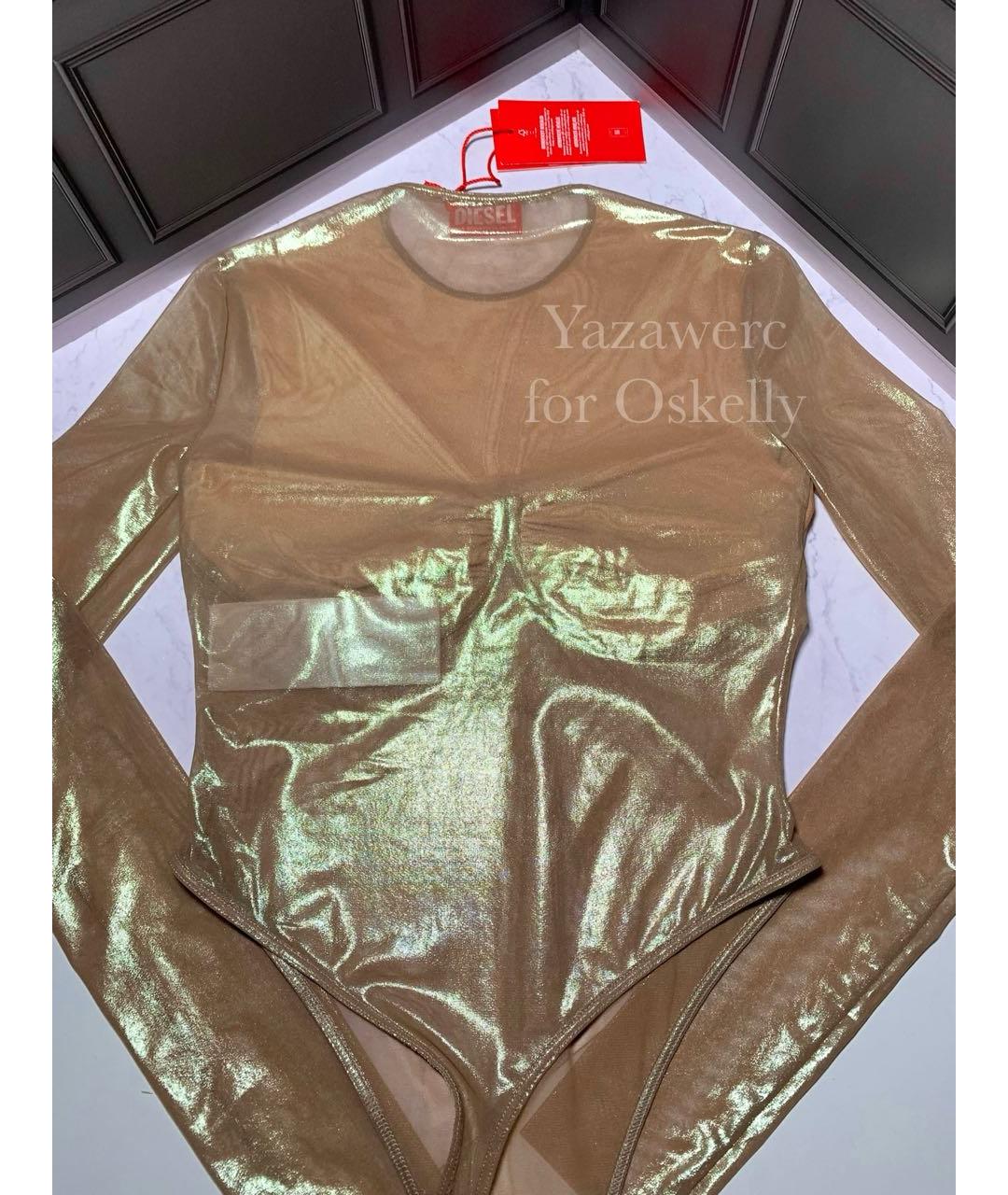 DIESEL Бежевое полиамидовое боди, фото 5