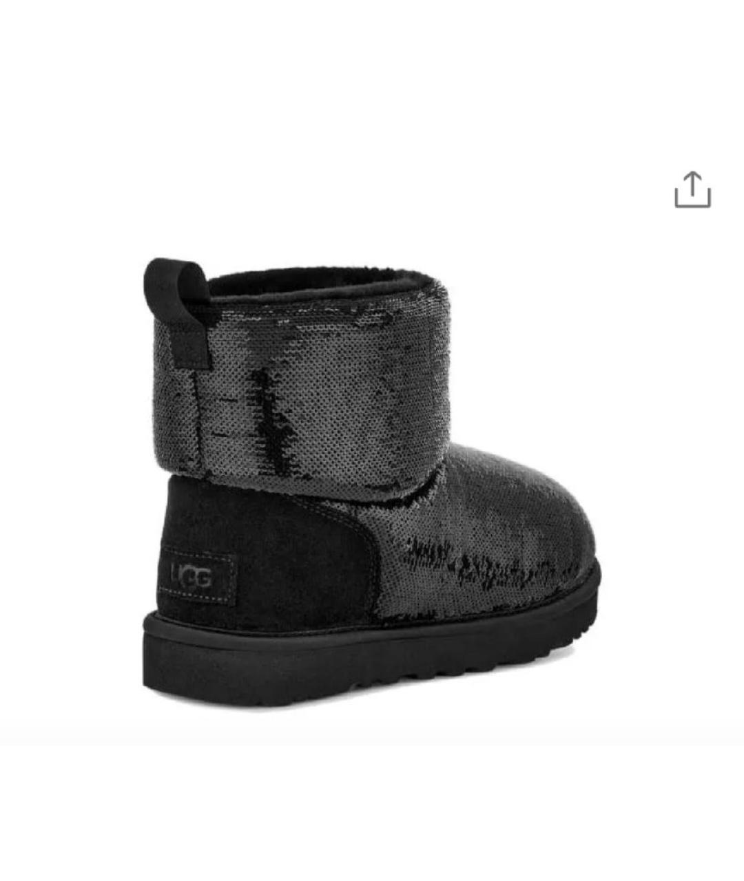 UGG AUSTRALIA Черные текстильные полусапоги, фото 3