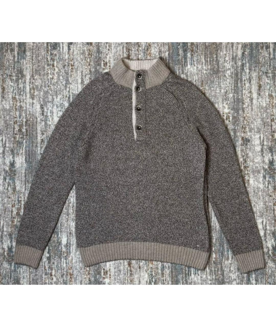 HUGO BOSS Серый шерстяной джемпер / свитер, фото 2