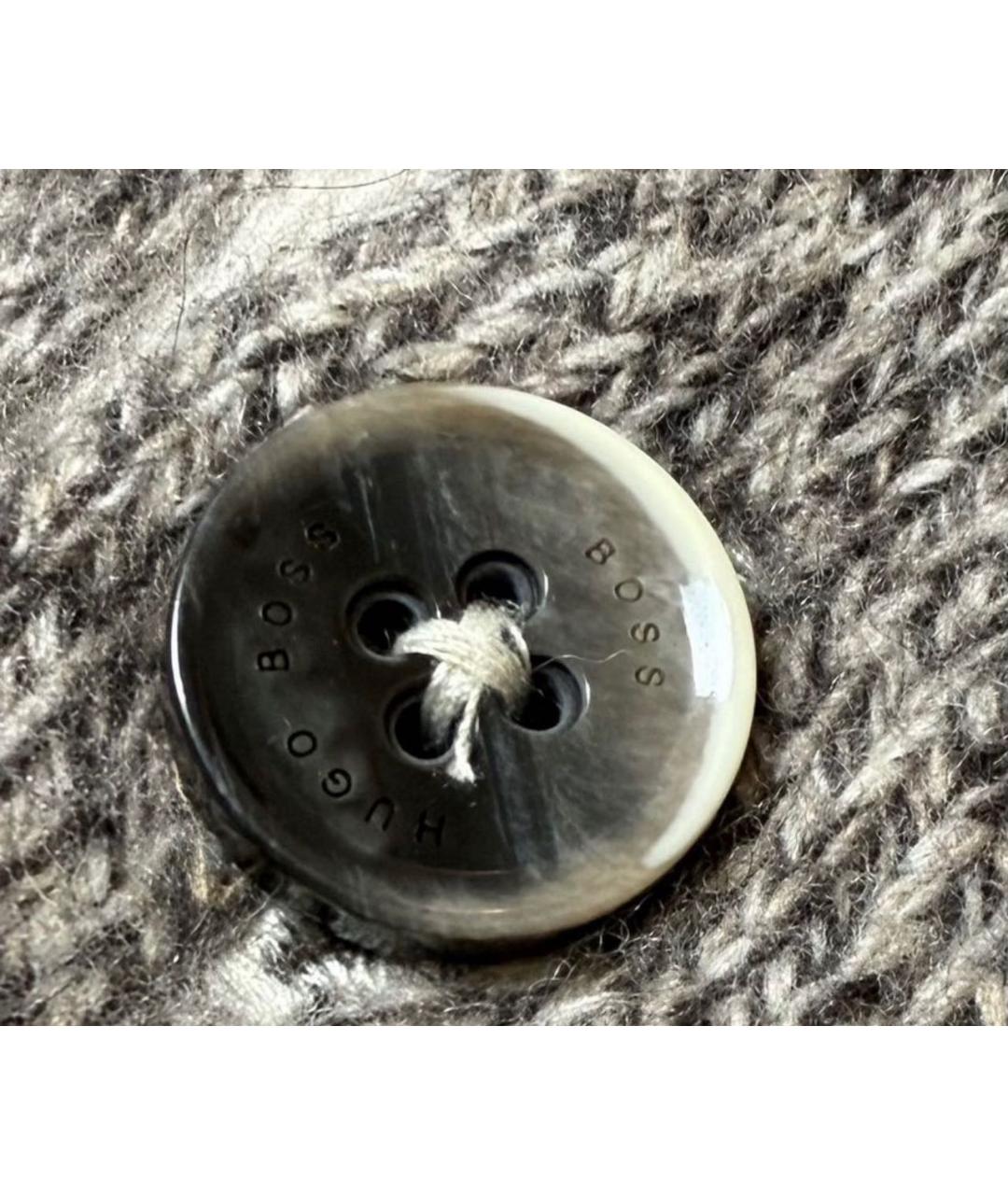 HUGO BOSS Серый шерстяной джемпер / свитер, фото 5