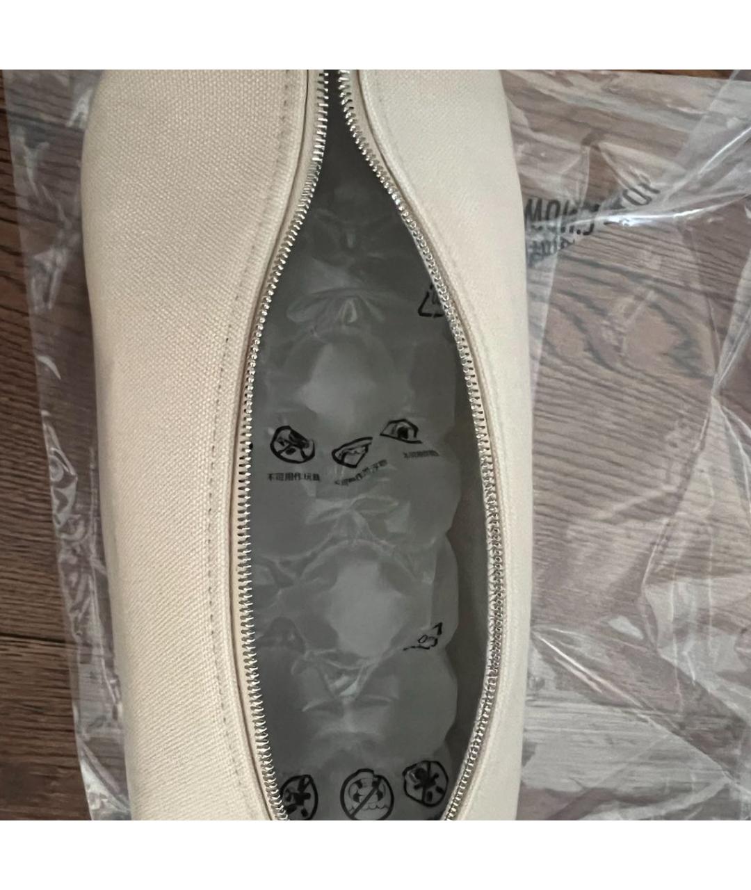 HERMES Белая тканевая косметичка, фото 4