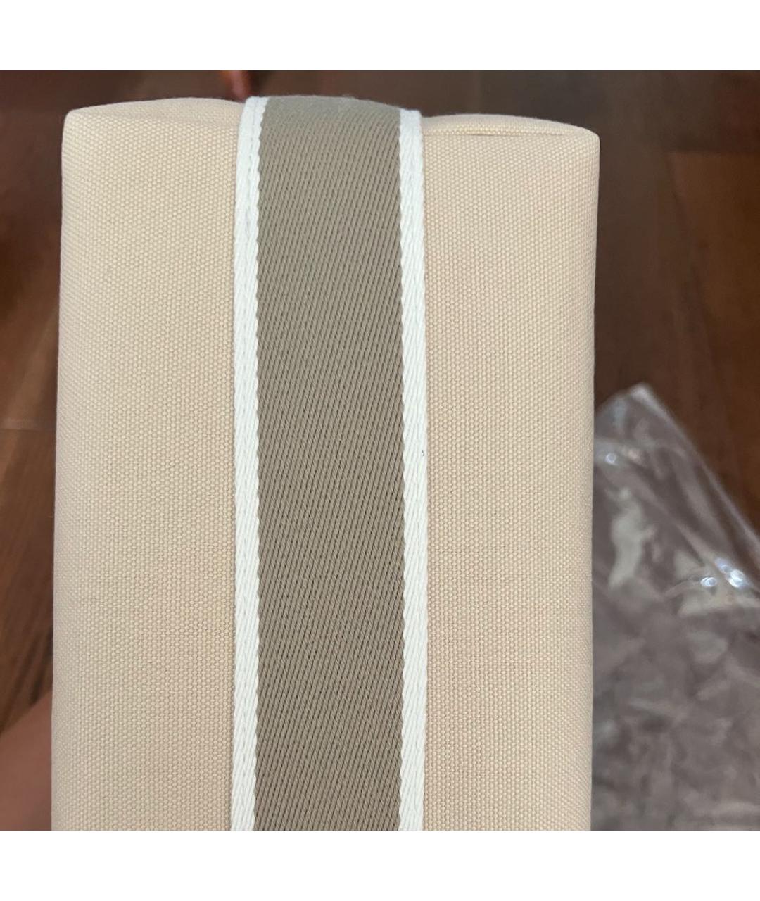 HERMES Белая тканевая косметичка, фото 3