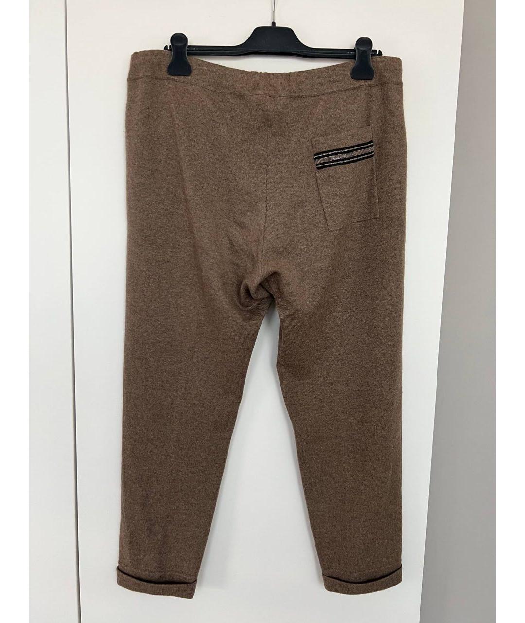 BRUNELLO CUCINELLI Коричневый кашемировый костюм с брюками, фото 5