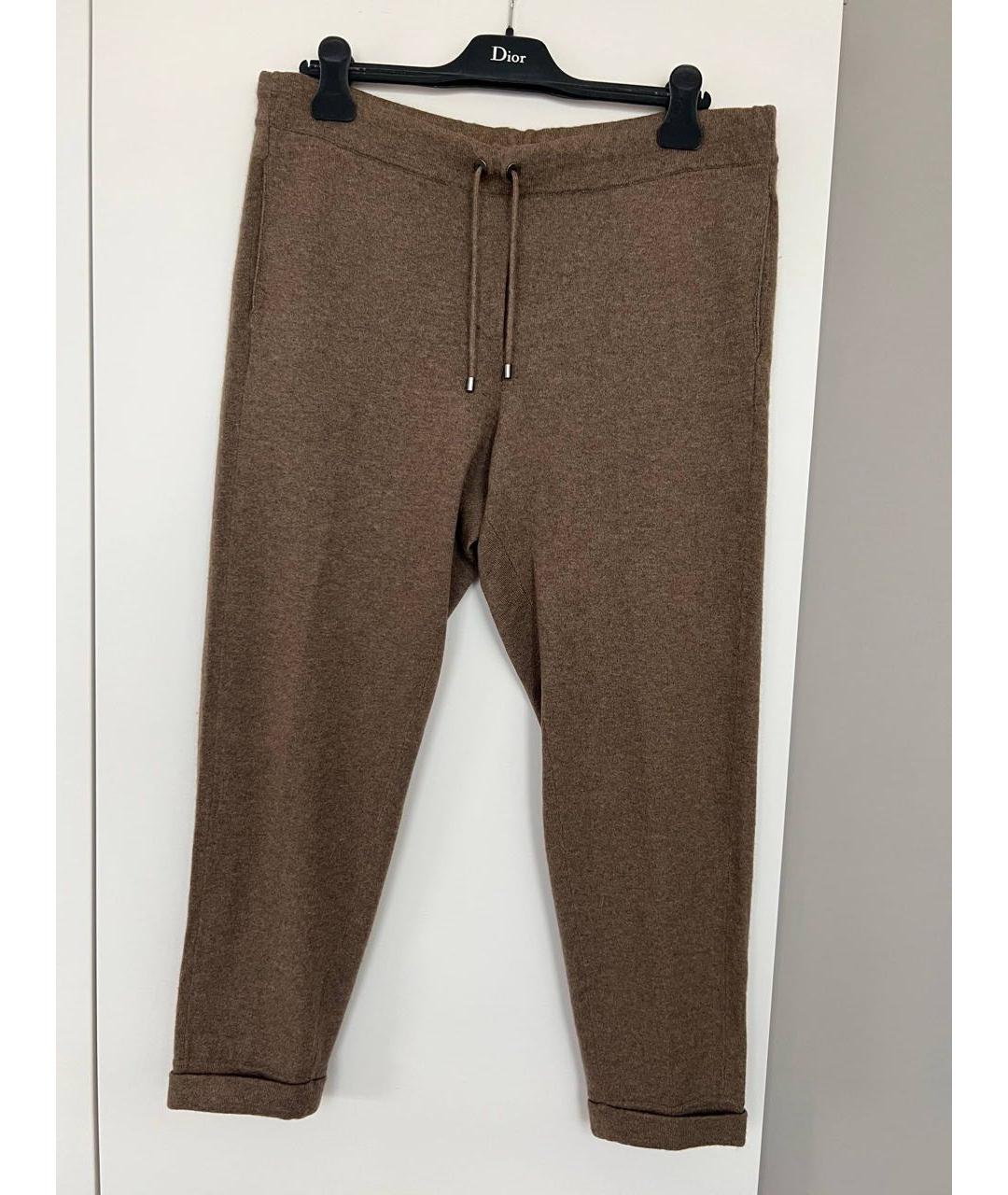 BRUNELLO CUCINELLI Коричневый кашемировый костюм с брюками, фото 4