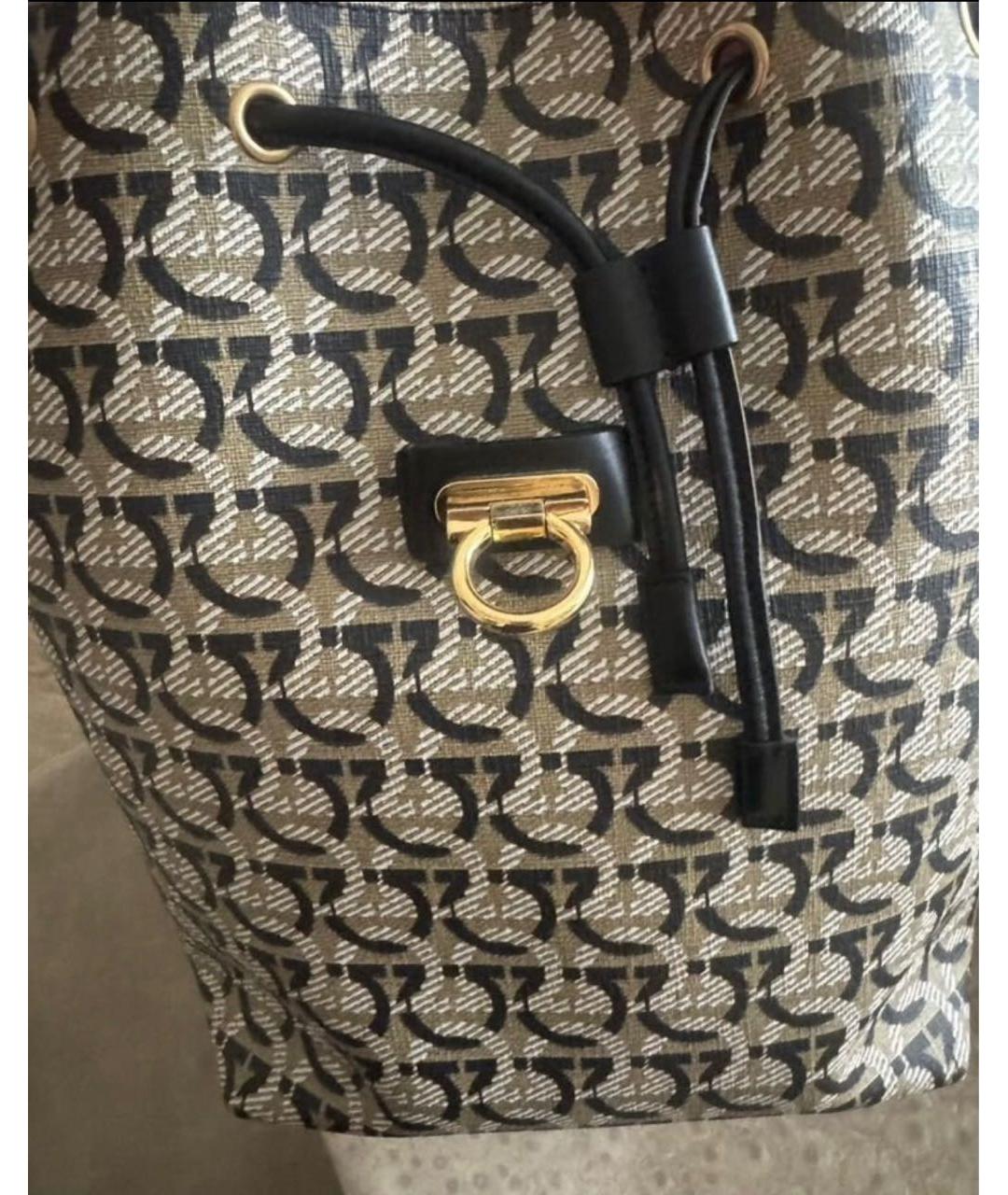 FERRAGAMO Коричневый кожаный рюкзак, фото 3