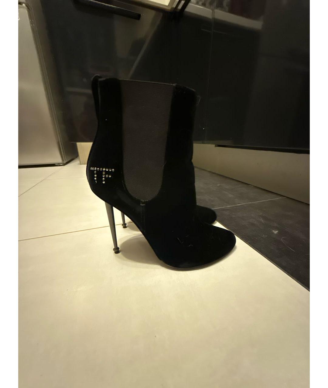 TOM FORD Черные бархатные ботильоны, фото 6