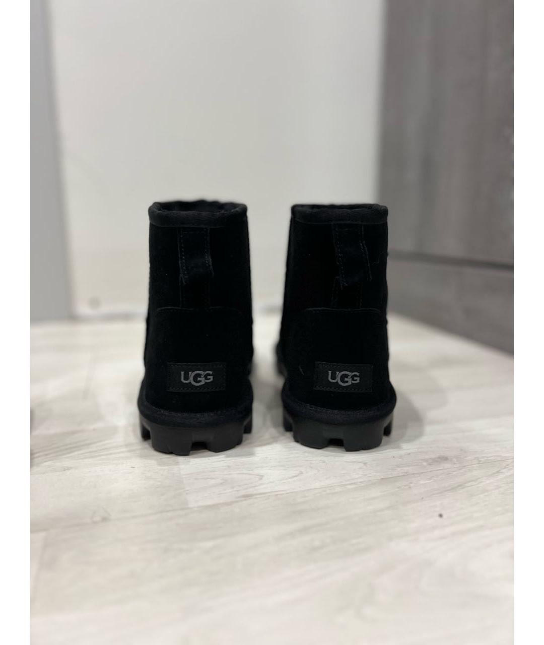 UGG AUSTRALIA Черные замшевые ботинки, фото 4