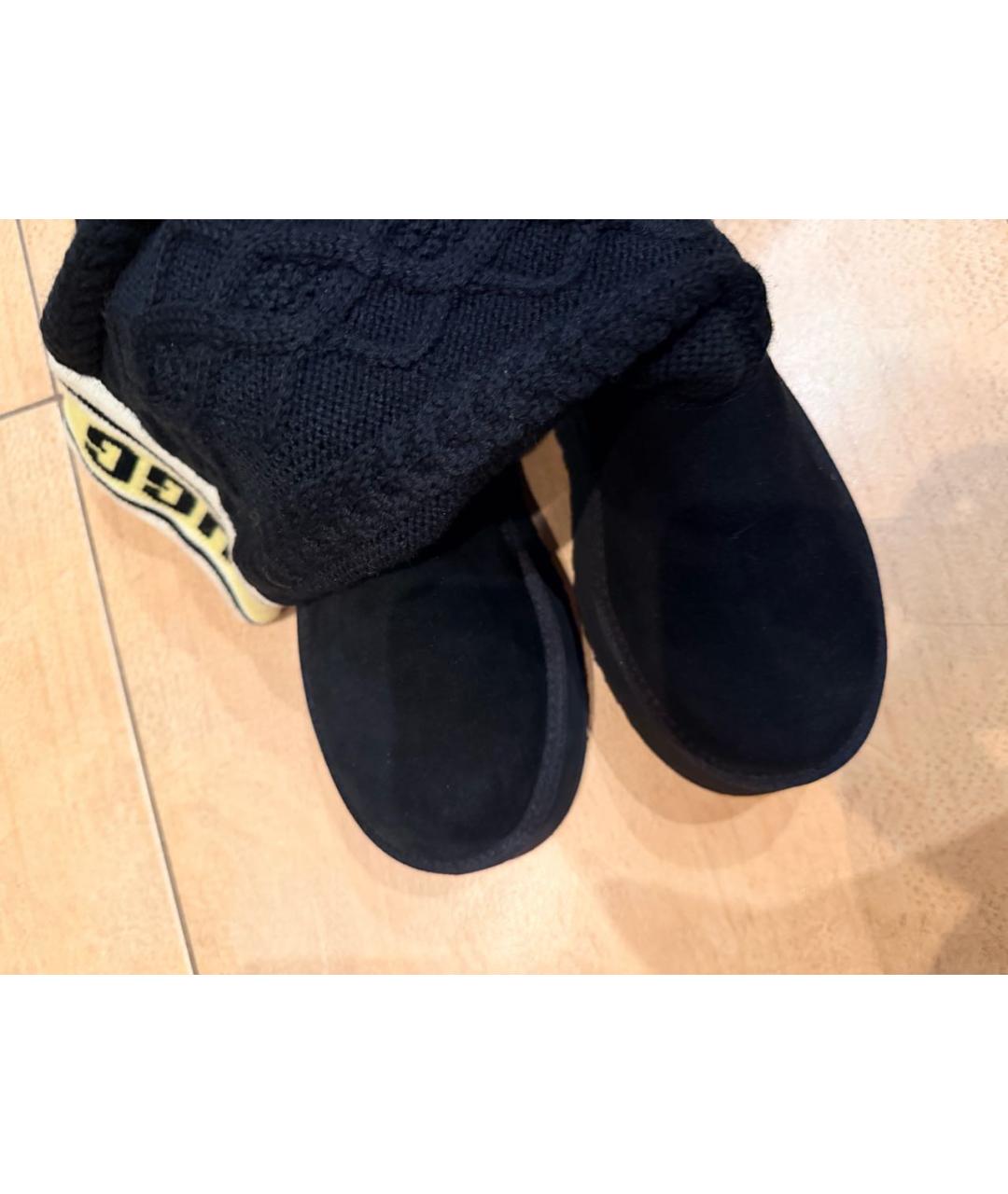 UGG AUSTRALIA Черные замшевые сапоги, фото 3