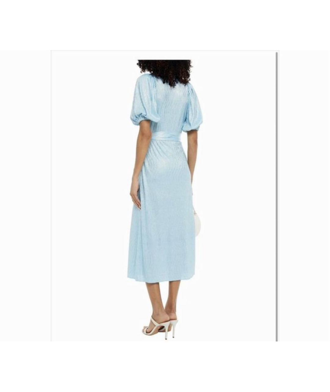 ROTATE Голубое полиэстеровое вечернее платье, фото 2