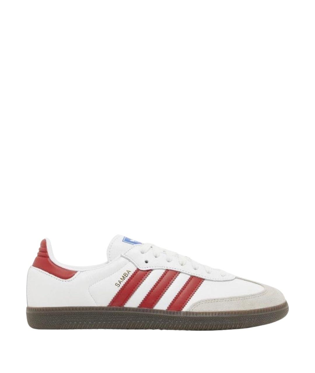 ADIDAS Белые кожаные кроссовки, фото 1