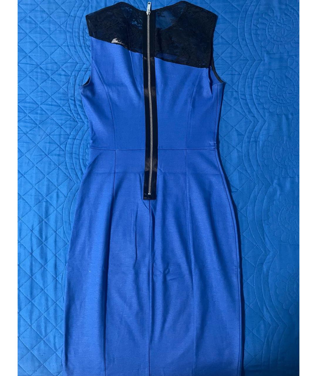 ICEBERG Синее хлопко-эластановое повседневное платье, фото 4
