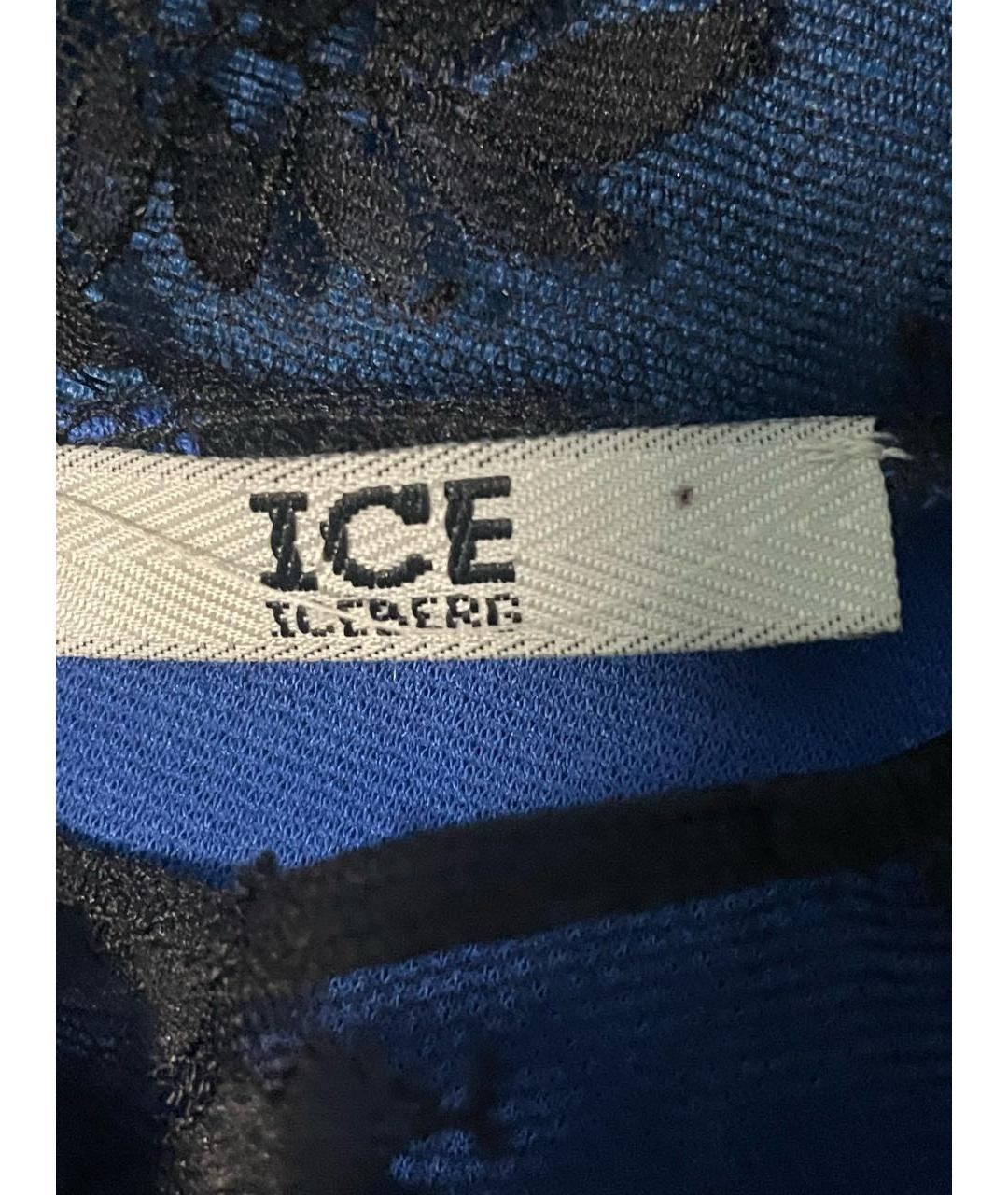 ICEBERG Синее хлопко-эластановое повседневное платье, фото 3