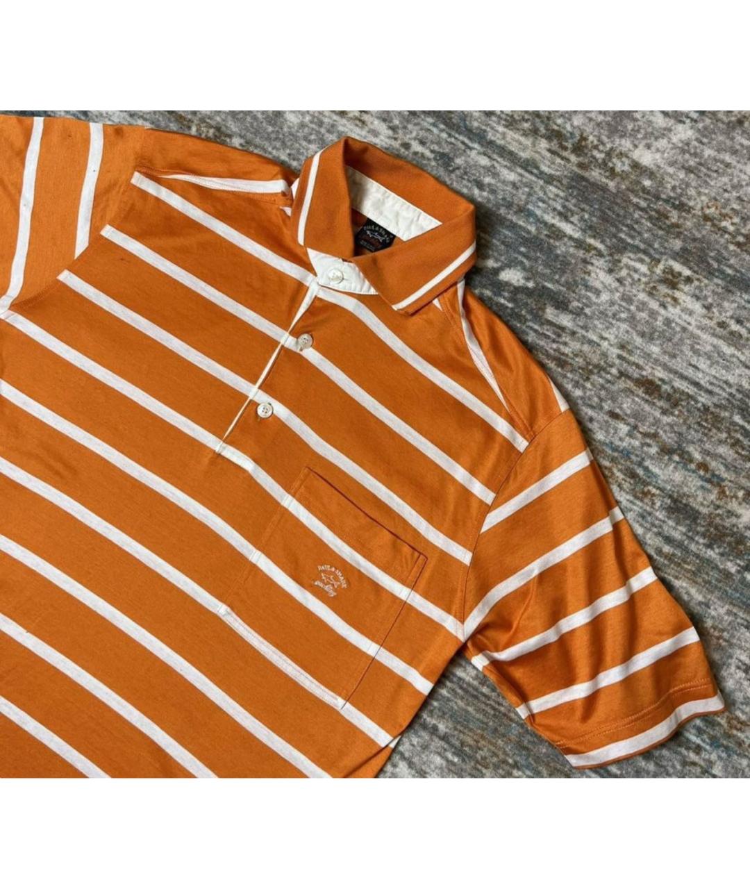 PAUL & SHARK Оранжевое хлопковое поло с коротким рукавом, фото 2