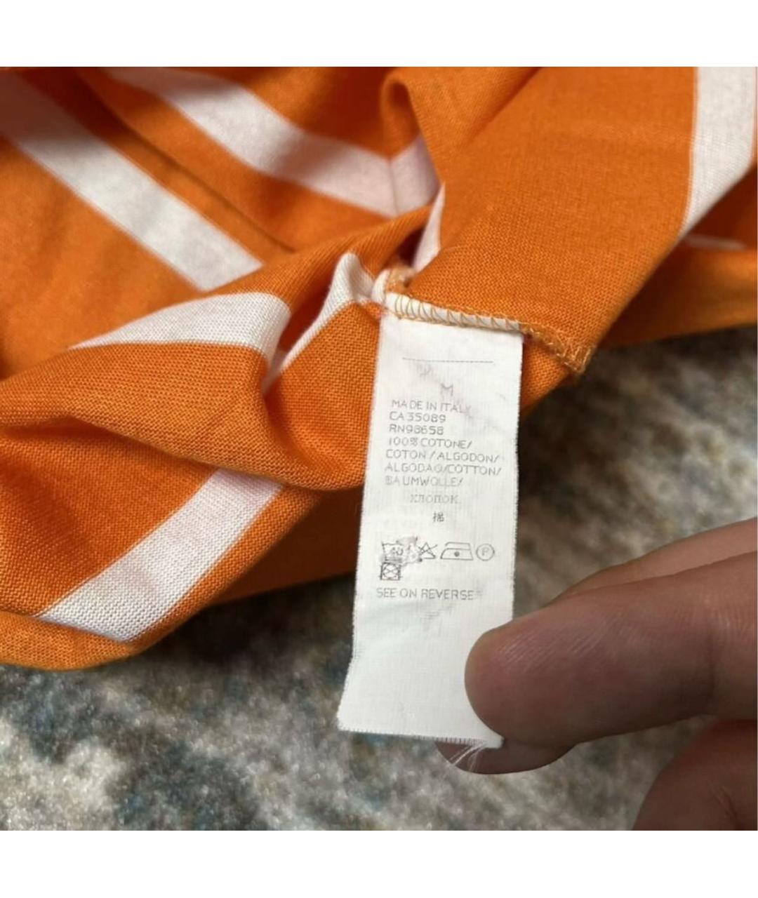 PAUL & SHARK Оранжевое хлопковое поло с коротким рукавом, фото 6