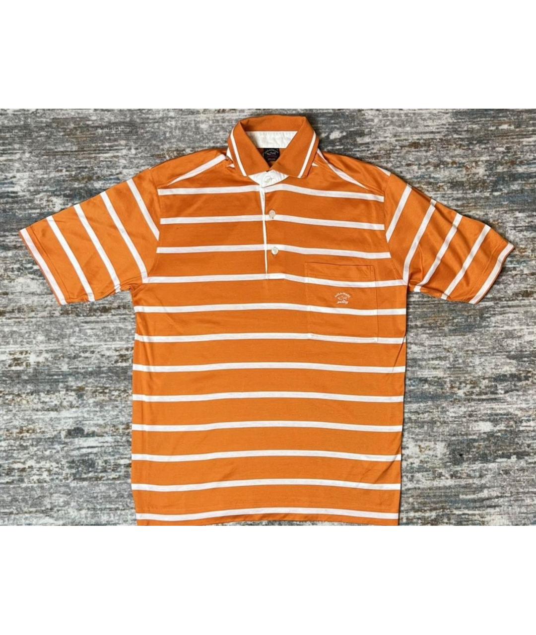 PAUL & SHARK Оранжевое хлопковое поло с коротким рукавом, фото 7