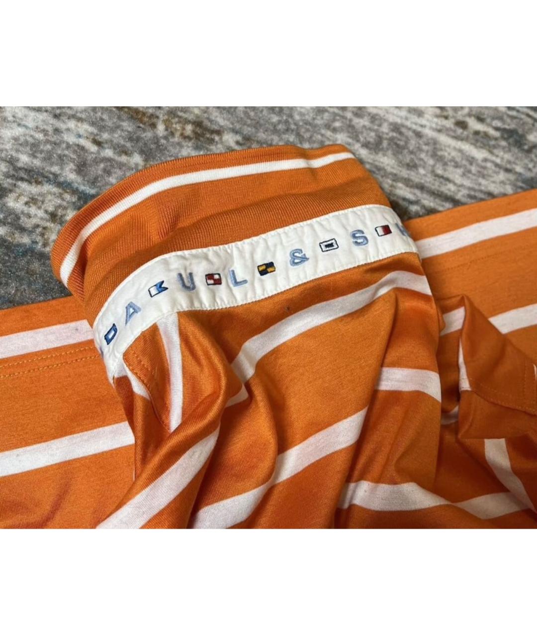 PAUL & SHARK Оранжевое хлопковое поло с коротким рукавом, фото 5