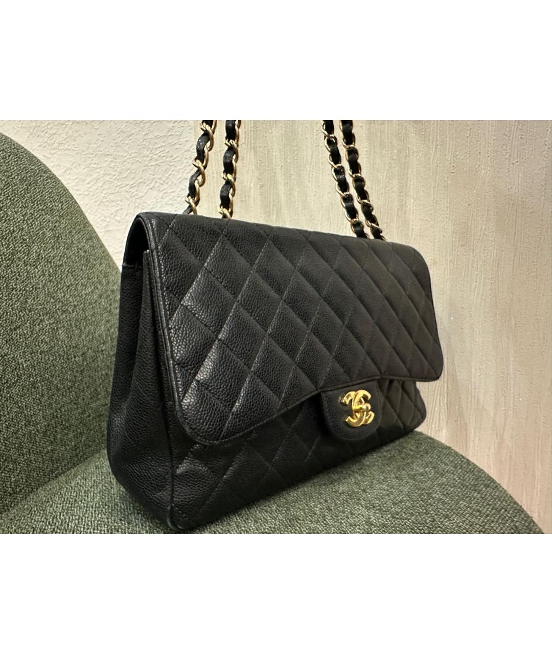 CHANEL Черная кожаная сумка через плечо, фото 2