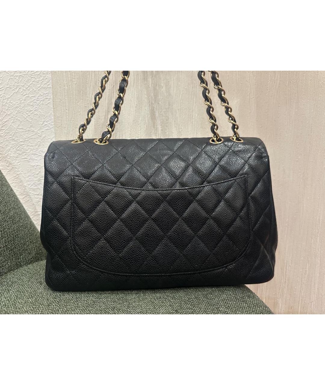 CHANEL Черная кожаная сумка через плечо, фото 3