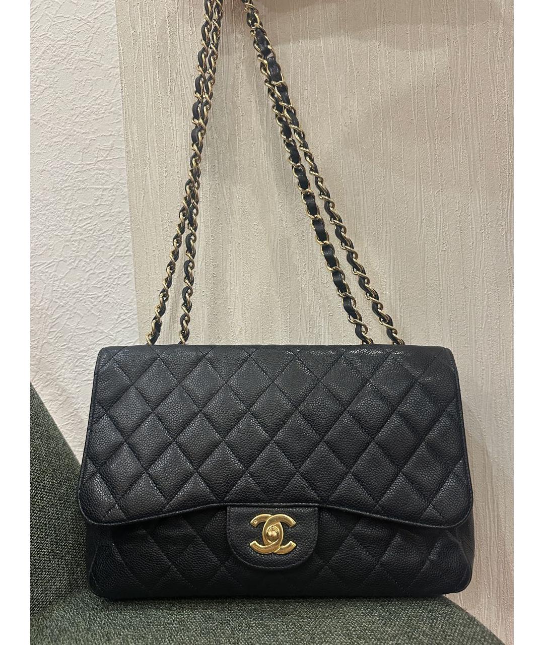 CHANEL Черная кожаная сумка через плечо, фото 9