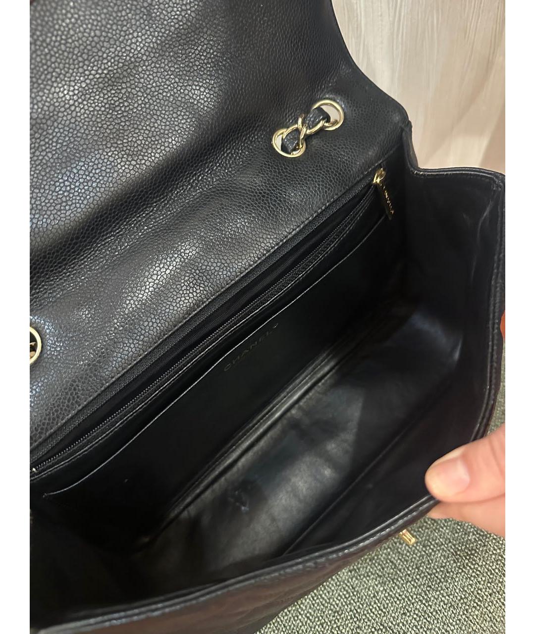 CHANEL Черная кожаная сумка через плечо, фото 4