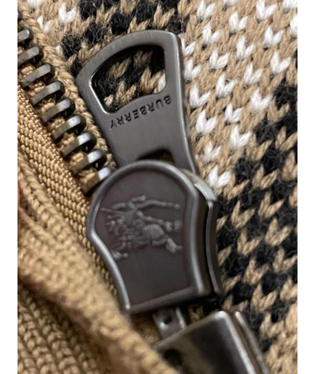 BURBERRY Коричневый шерстяной кардиган, фото 4