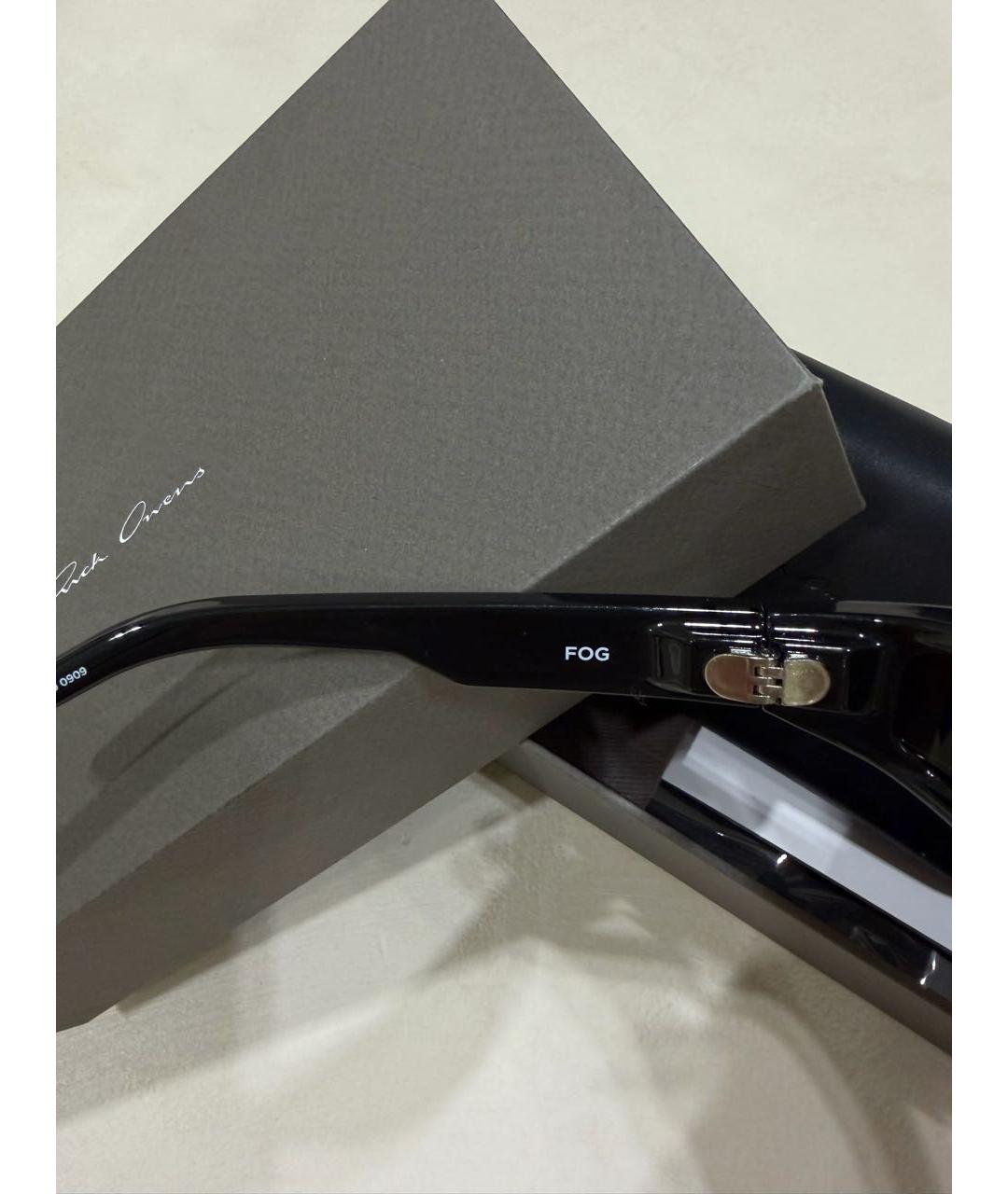 RICK OWENS Черные пластиковые солнцезащитные очки, фото 5