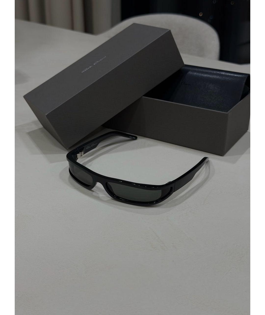 RICK OWENS Черные пластиковые солнцезащитные очки, фото 7