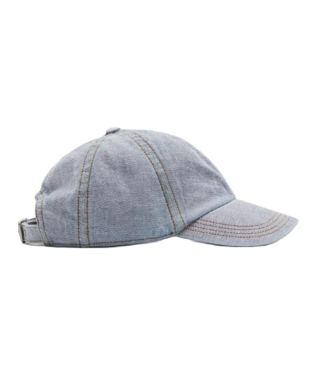 BURBERRY Голубая хлопковая кепка/бейсболка, фото 2