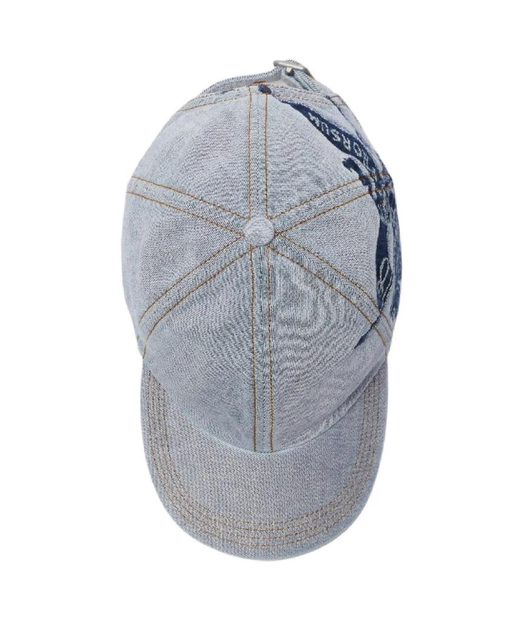 BURBERRY Голубая хлопковая кепка/бейсболка, фото 3