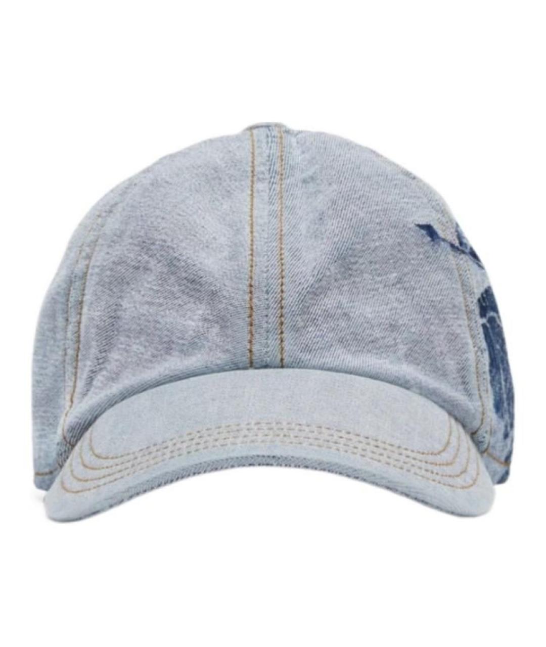 BURBERRY Голубая хлопковая кепка/бейсболка, фото 7