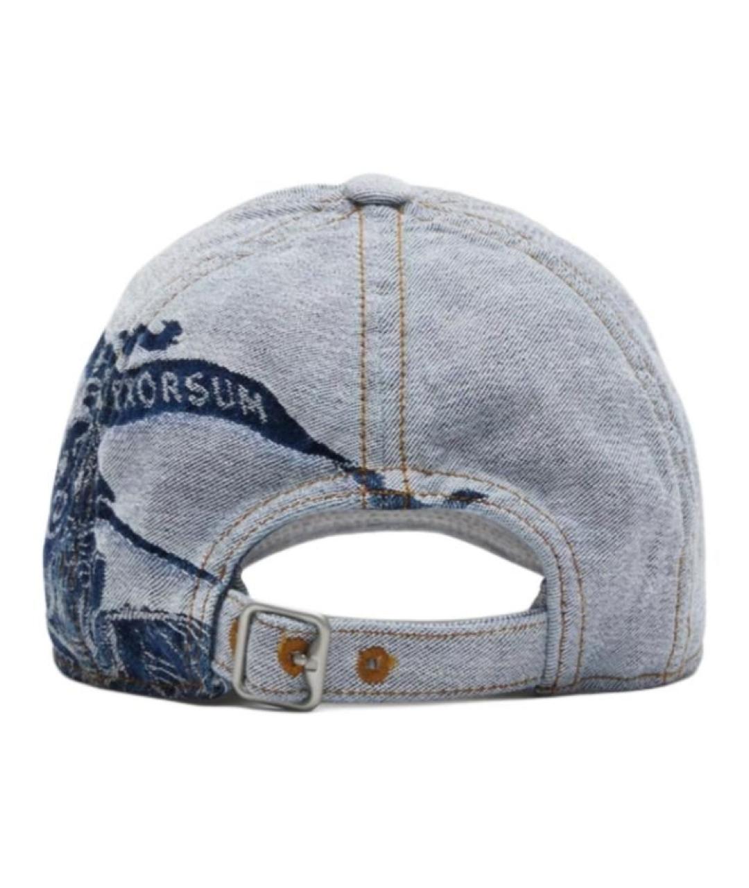 BURBERRY Голубая хлопковая кепка/бейсболка, фото 4