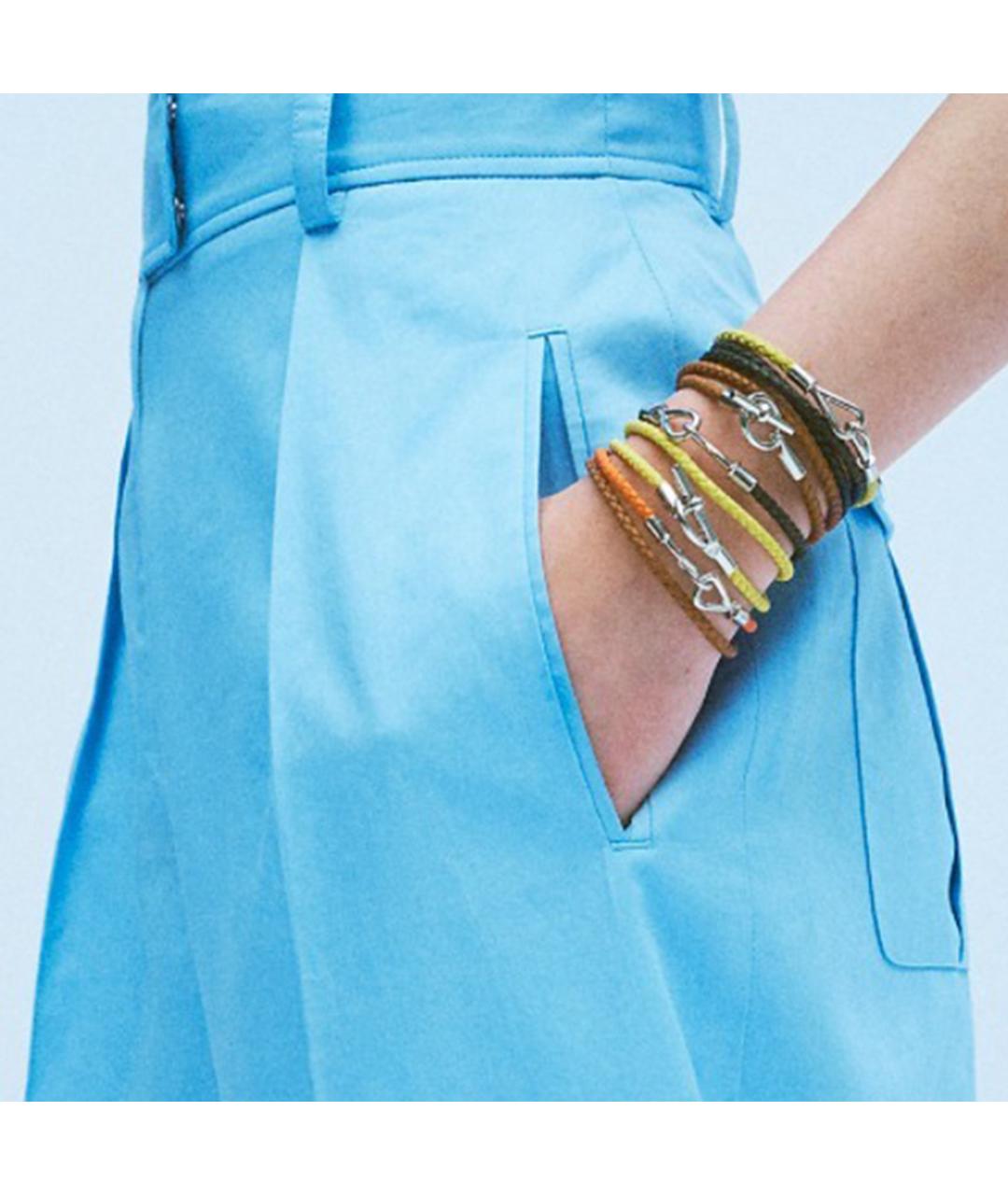 HERMES Коричневый кожаный браслет, фото 2