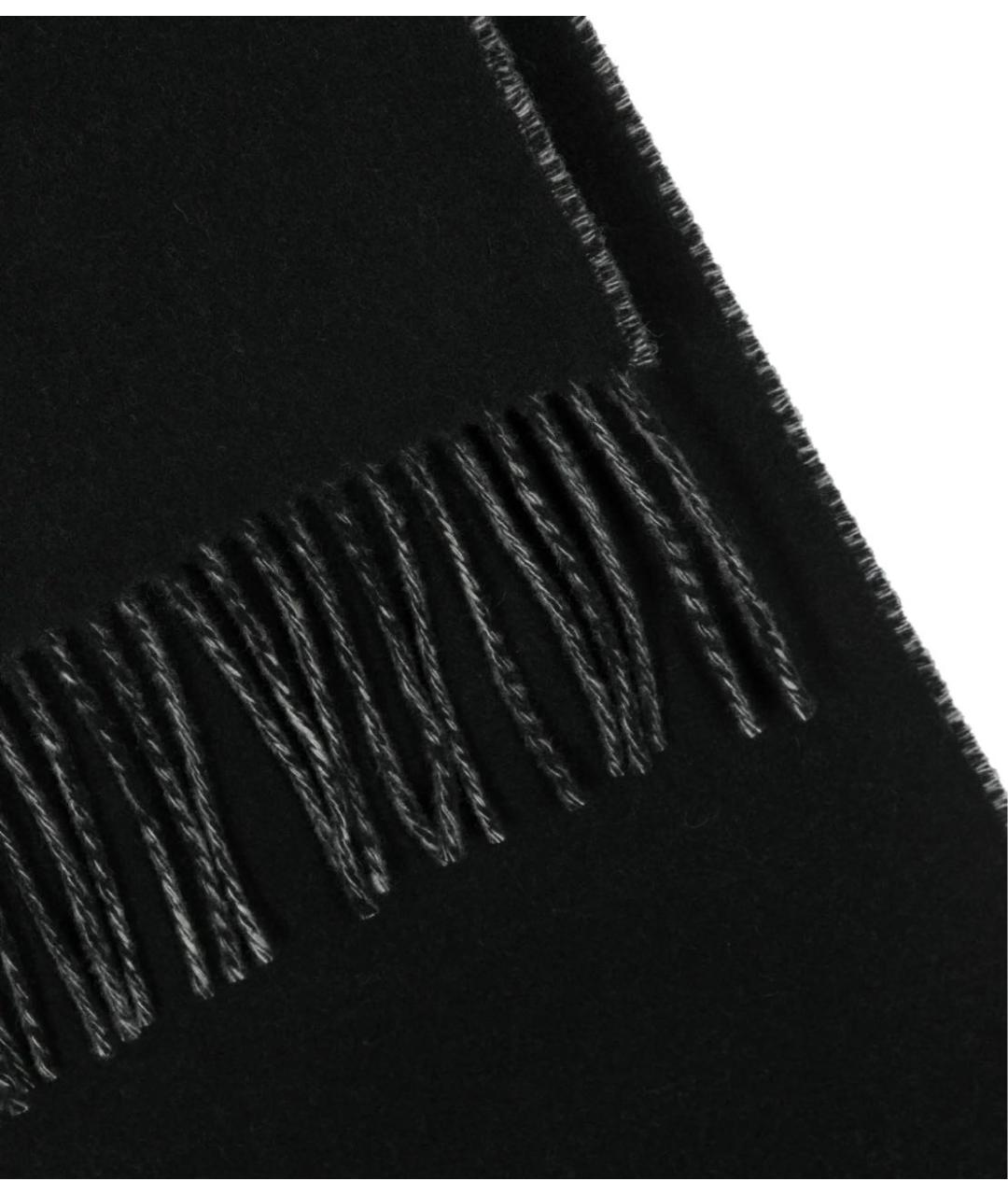 JACQUEMUS Черный шерстяной шарф, фото 3