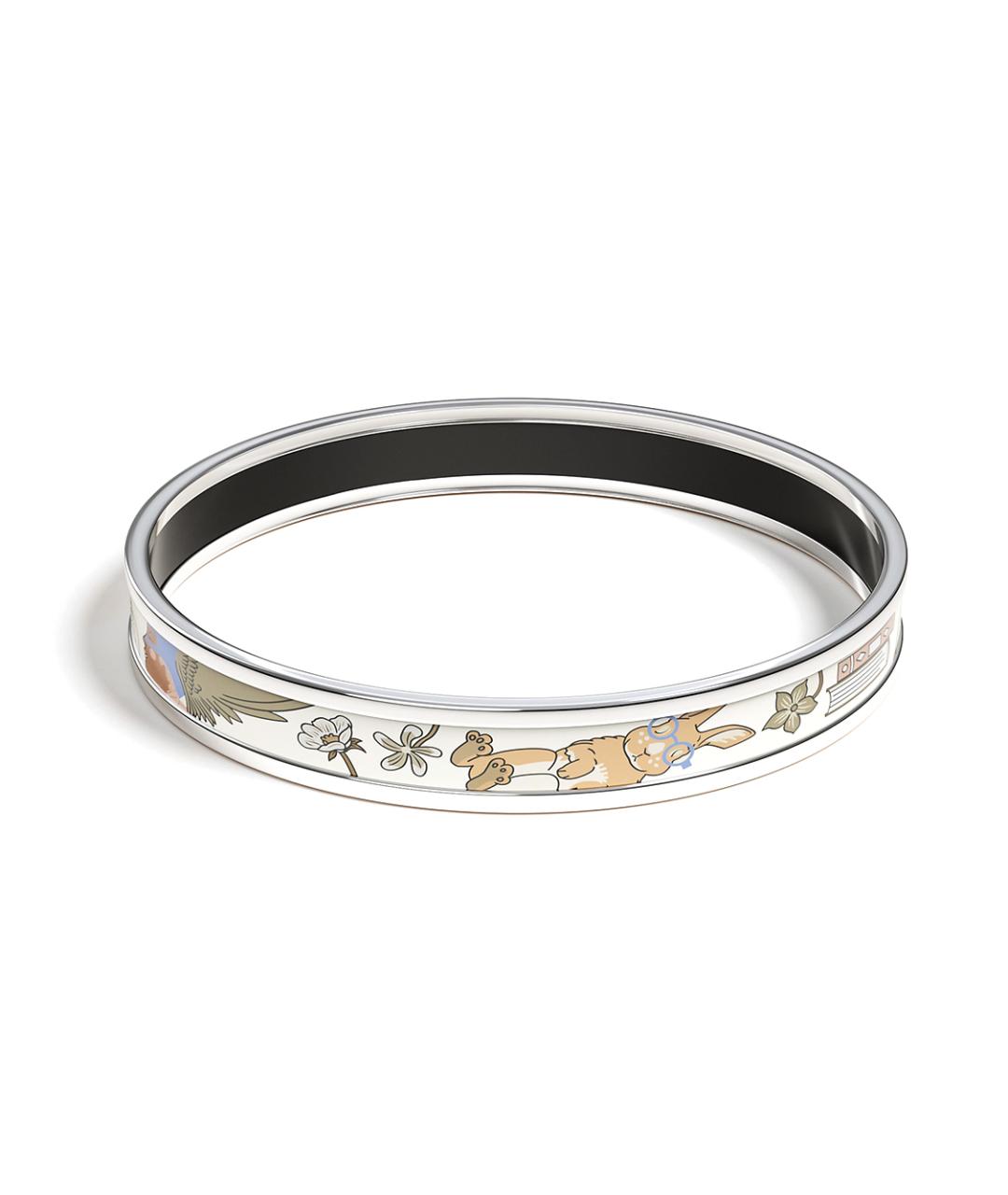 HERMES Серебрянный металлический браслет, фото 1