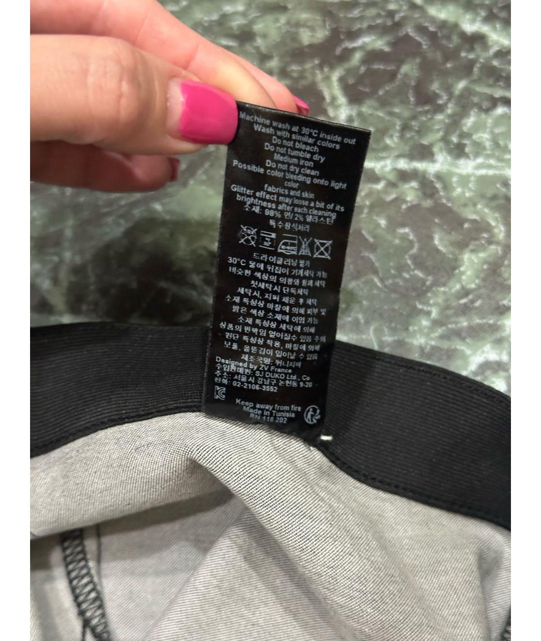 ZADIG & VOLTAIRE Серые хлопко-эластановые леггинсы и велосипедки, фото 5