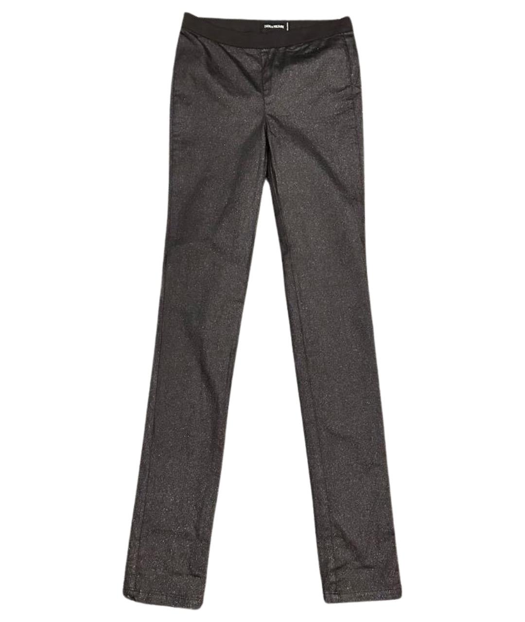 ZADIG & VOLTAIRE Серые хлопко-эластановые леггинсы и велосипедки, фото 1