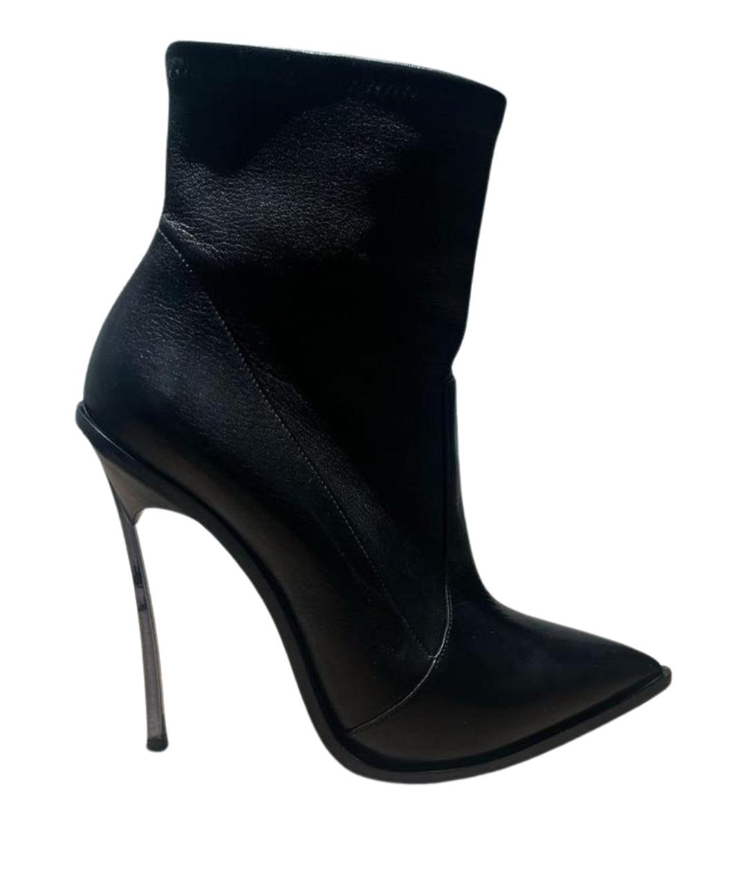 CASADEI Черные кожаные ботильоны, фото 1