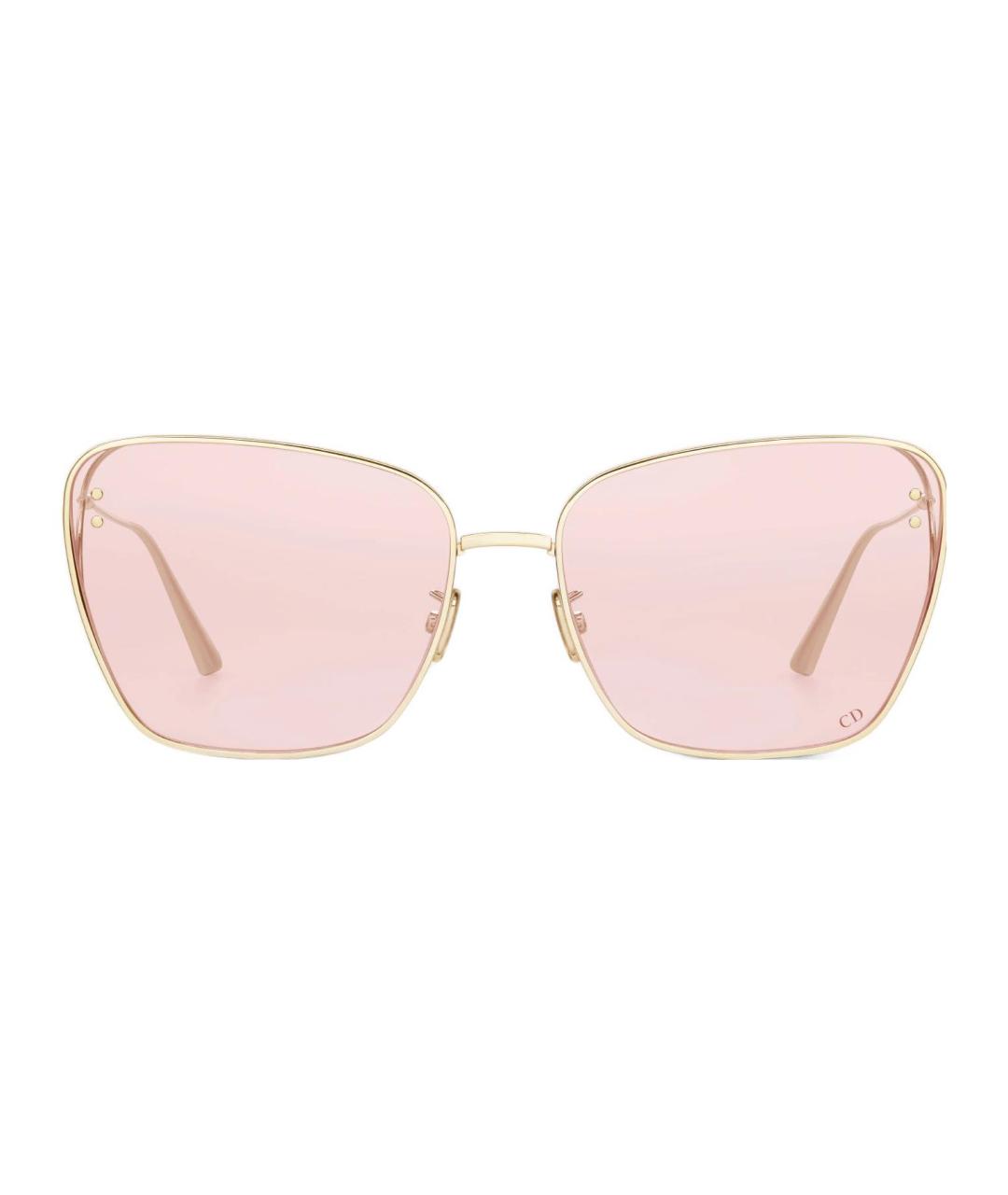 CHRISTIAN DIOR Золотые металлические солнцезащитные очки, фото 2