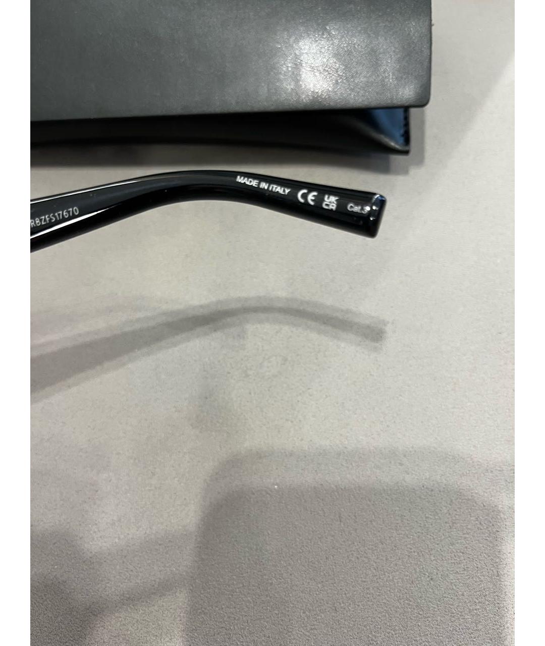 SAINT LAURENT Черные пластиковые солнцезащитные очки, фото 5