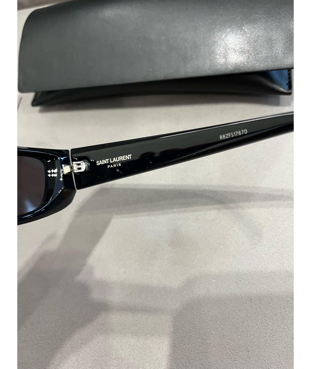 SAINT LAURENT Черные пластиковые солнцезащитные очки, фото 6
