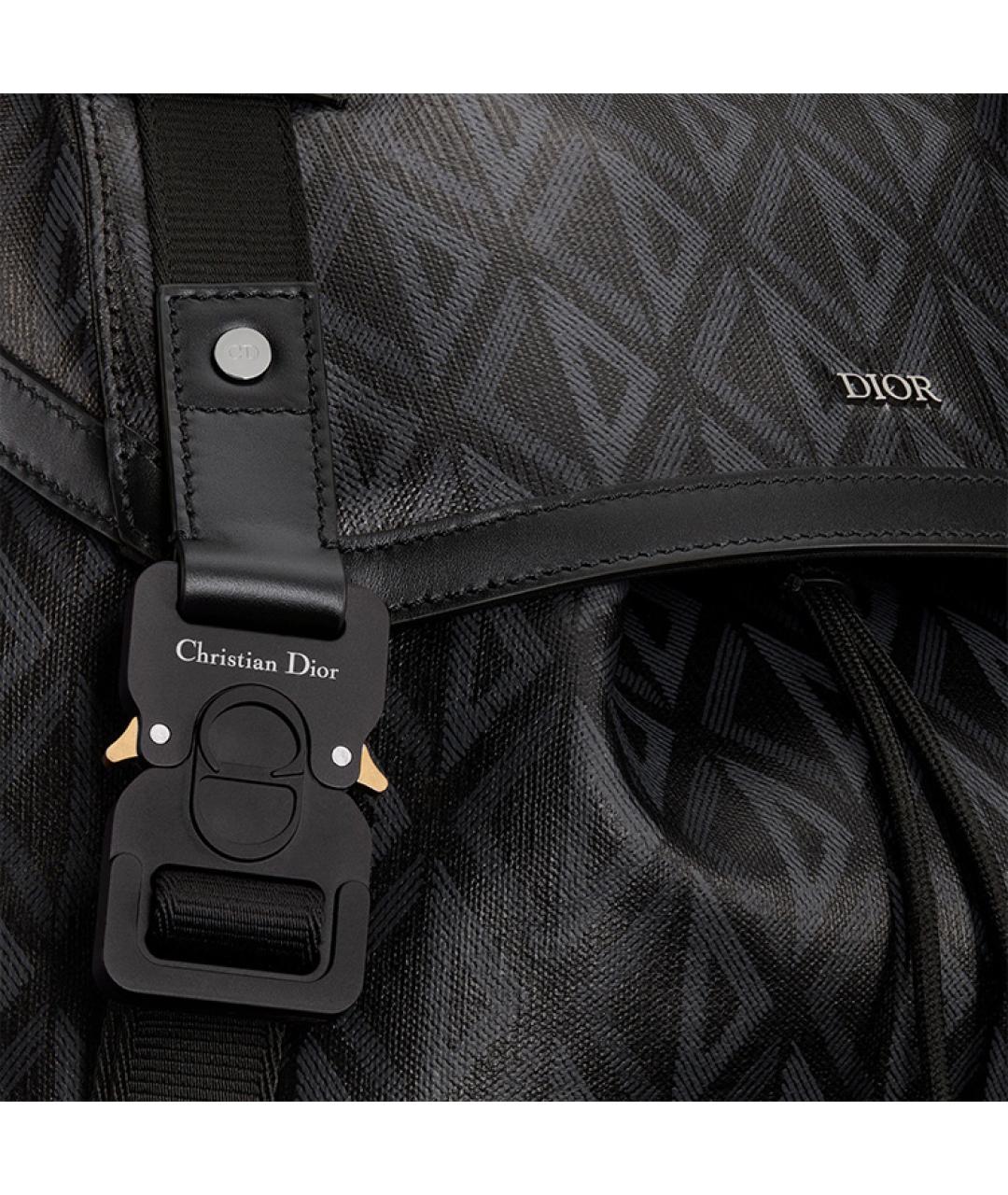 CHRISTIAN DIOR Черный кожаный рюкзак, фото 5