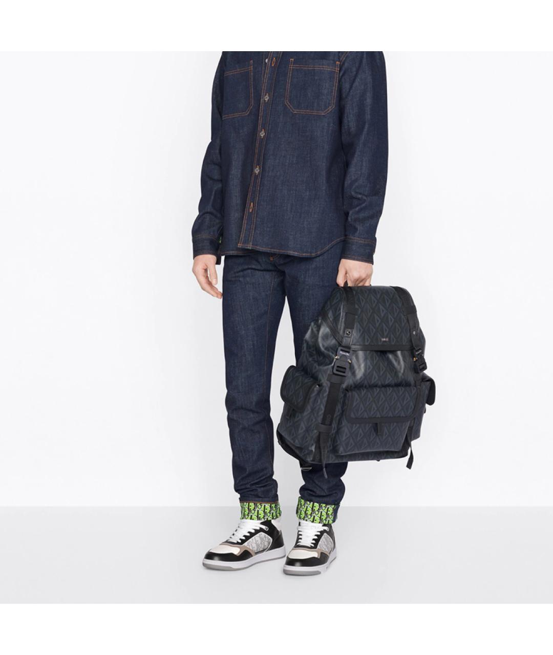 CHRISTIAN DIOR Черный кожаный рюкзак, фото 6