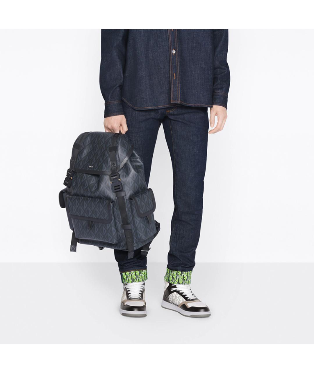 CHRISTIAN DIOR Черный кожаный рюкзак, фото 7